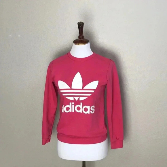 adidas Tops - Adidas Trefoil Pink Sweatshirt